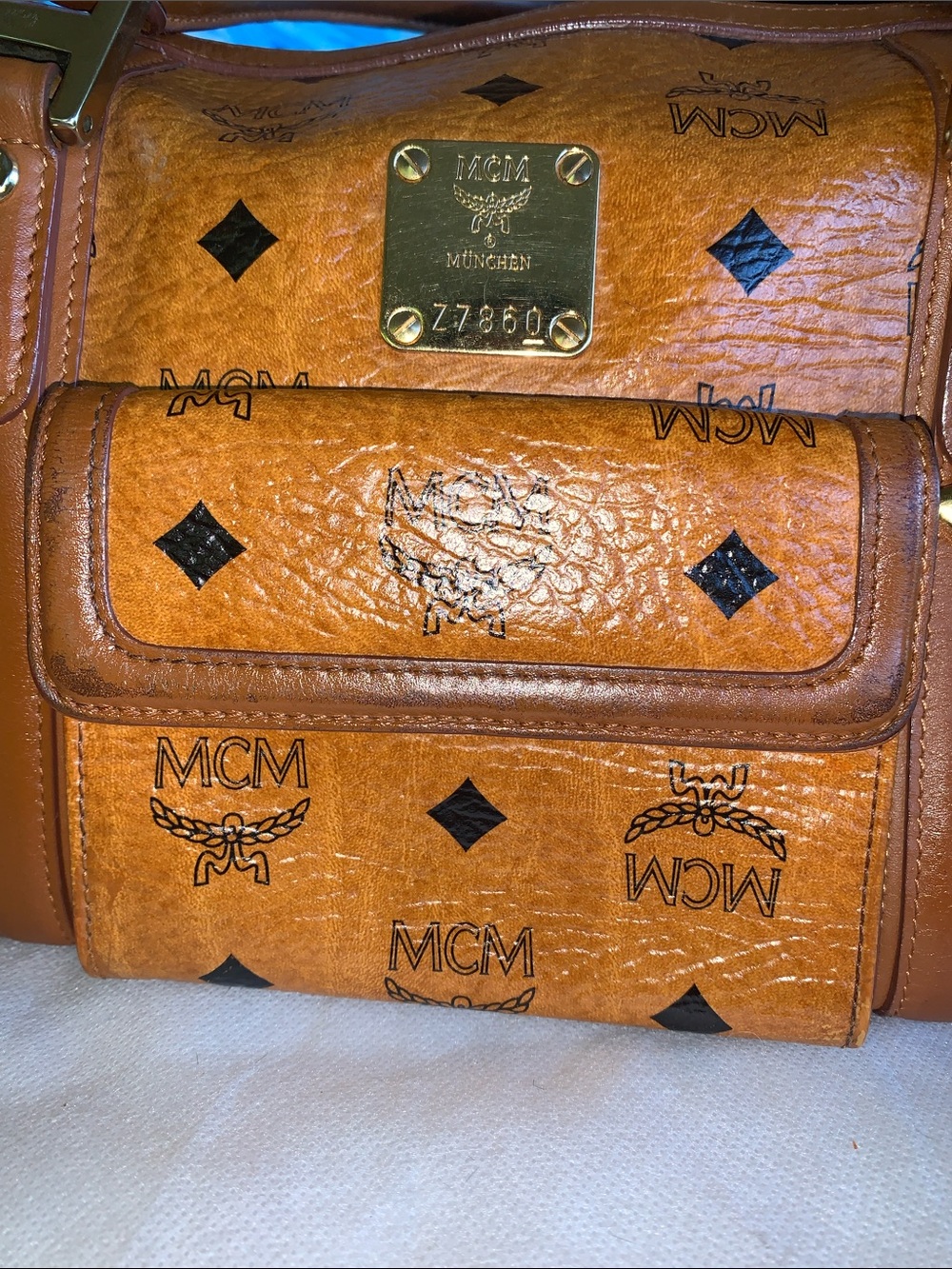 MCM Cognac Boston. with Charm - Picture 12 of 16